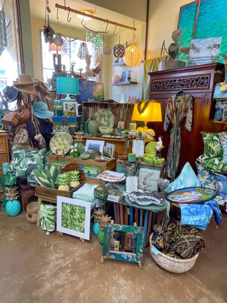 Display in a boutique in Haleiwa, Oahu