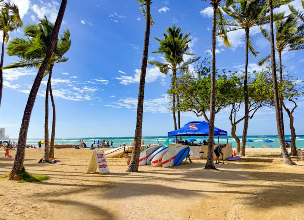 Waikiki Beach in Honolulu, Oahu