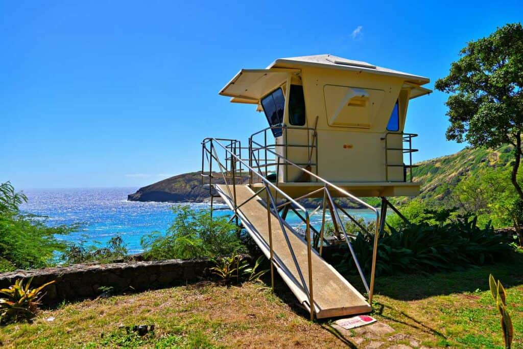 Lifeguard tower at Hanauma Bay, Oahu, HI