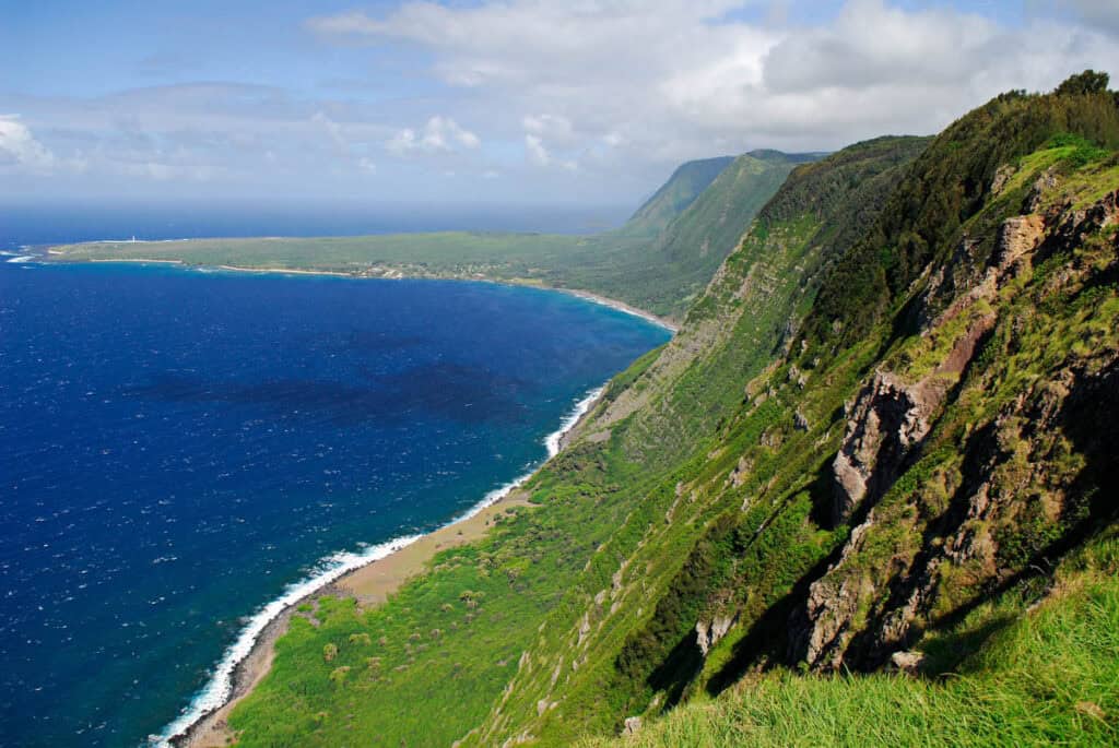 The cliffs of Molokai in Hawaii