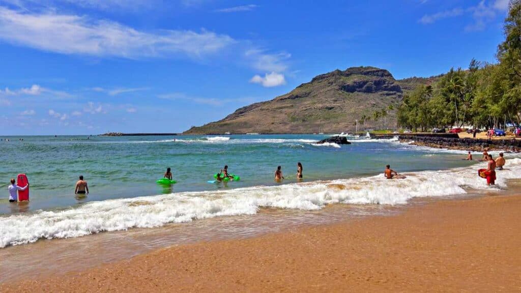 Water activities for families at Kalapaki Beach, Kauai