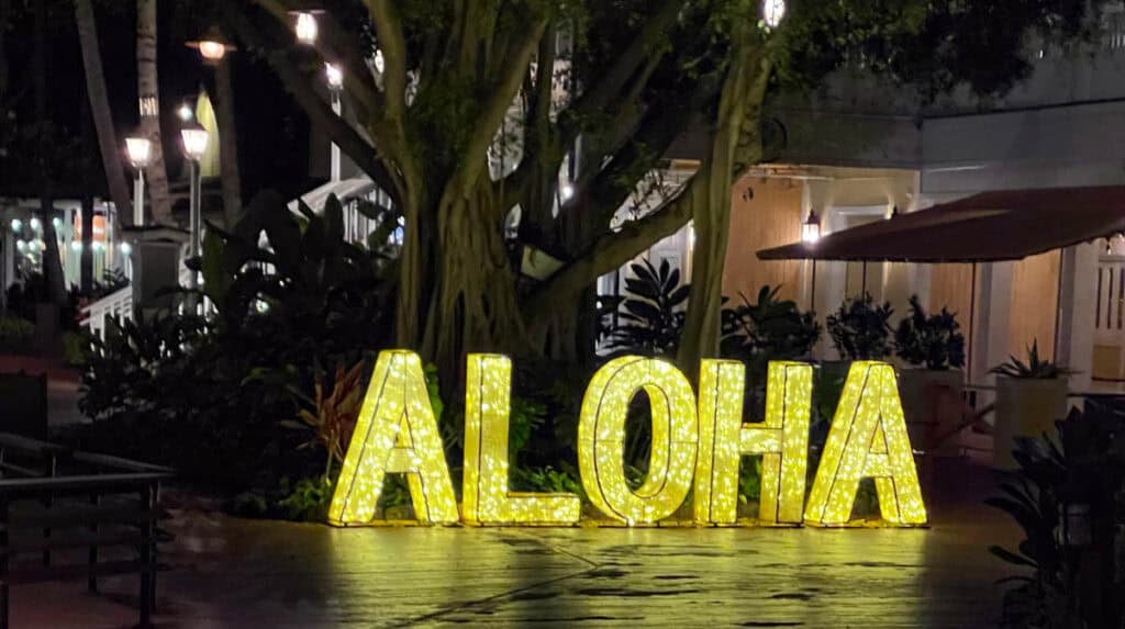 Aloha sign on Kauai, HI